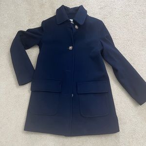 Fleurette single breasted wool coat